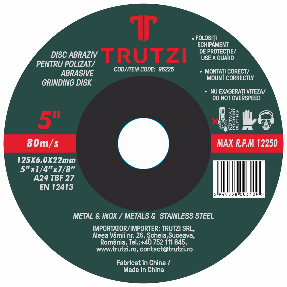 Discuri și freze 9512510 DISC ABRAZIV DEBITARE METAL 125X1.