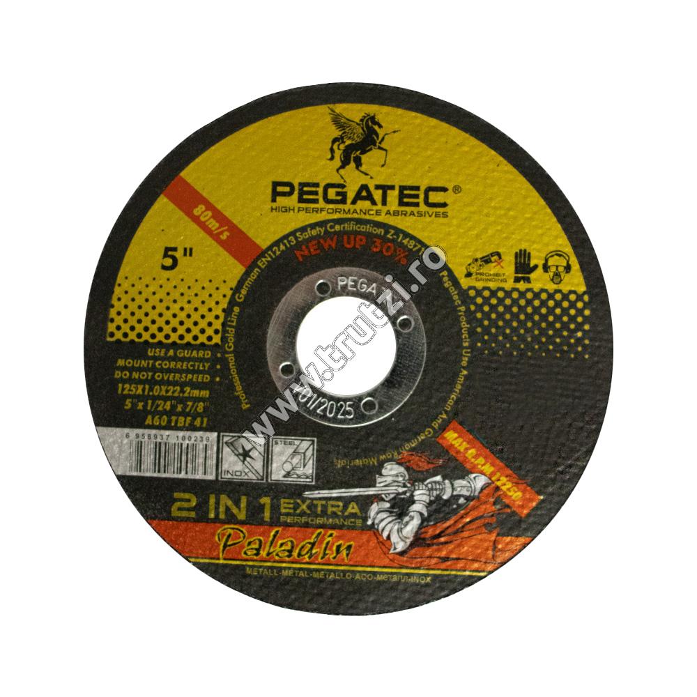 Discuri și freze - 9621210 DISC ABRAZIV DEBITARE METAL 125X1.0X22.2MM PEGATEC, trutzi.ro