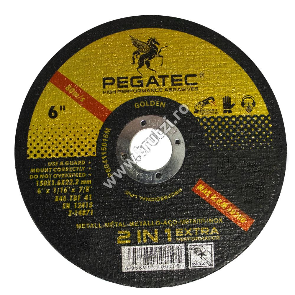 Discuri și freze - 9621516 DISC ABRAZIV DEBITARE METAL 150X1.6X22.2MM PEGATEC, trutzi.ro