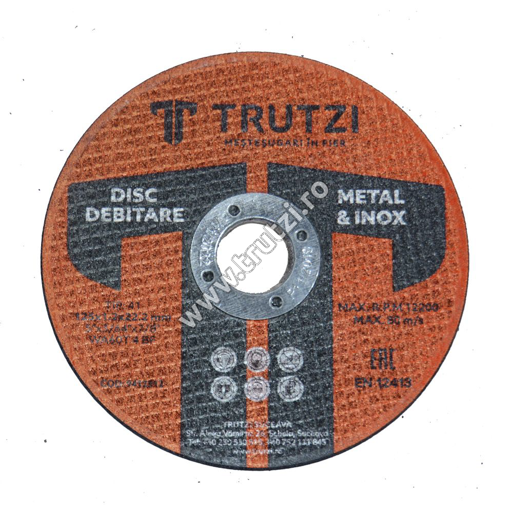 Discuri și freze - 9412512 DISC ABRAZIV DEBITARE METAL 125X1.2X22.2MM, trutzi.ro