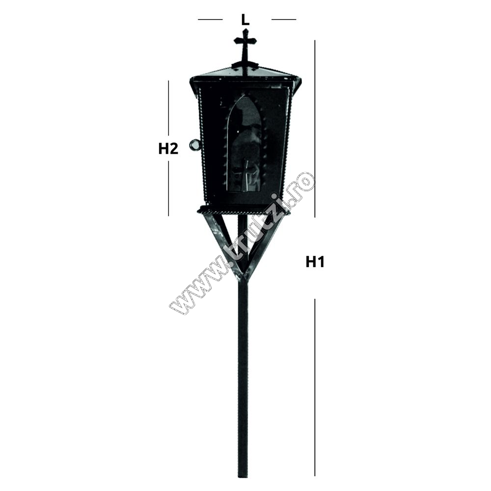 Felinare din tablă - 88102 FELINAR DIN TABLA H1 900MM, H2 350MM, L 200MM, trutzi.ro