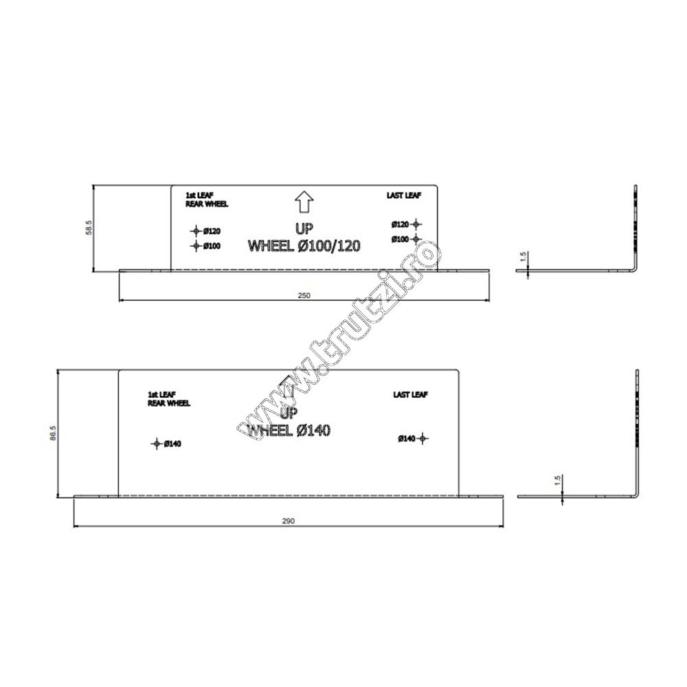 Sisteme porți 6107731 GHIDAJ PENTRU KIT RANGER COMUNELLO, R...