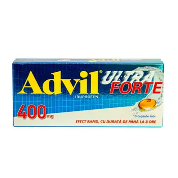 Analgezice, antiinflamatoare - Advil Ultra Forte 400 mg, 10 capsule, Gsk, farmaciamare.ro