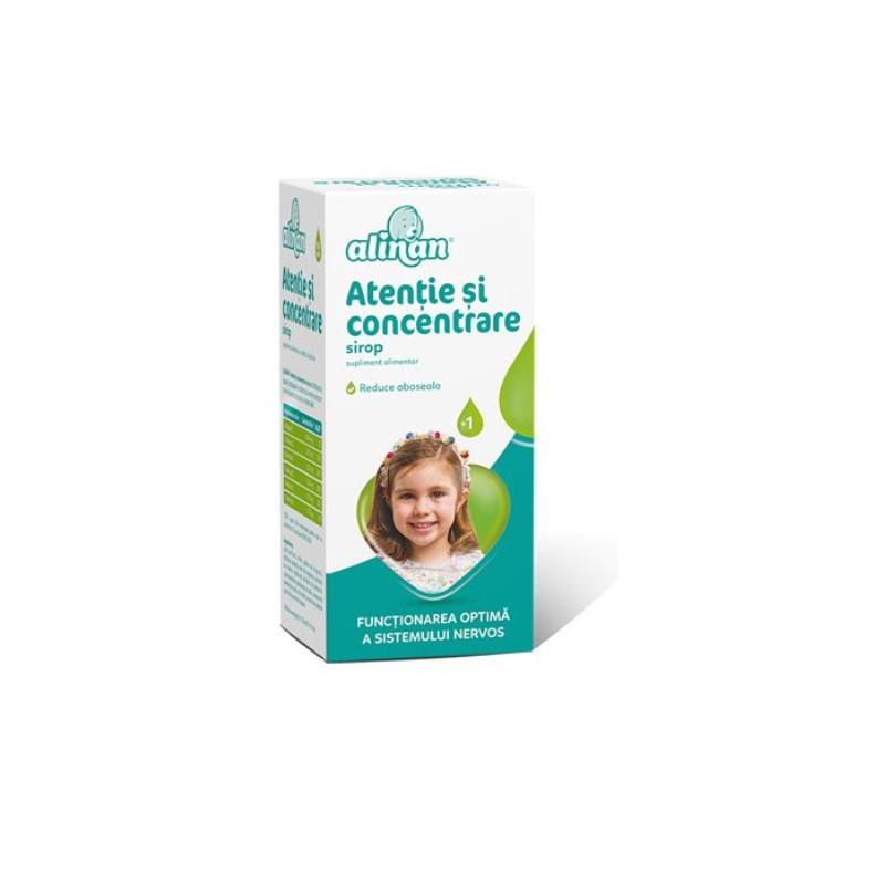 Sănătatea copiilor - Alinan Atentie si Concentrare sirop, 150ml, Fiterman, farmaciamare.ro