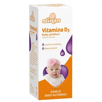 Sănătatea copiilor - Alinan Vitamina D3 solutie, 10 ml, Fiterman, farmaciamare.ro