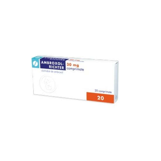 Răceală, gripă, tuse - Ambroxol 30mg, 20 comprimate, Gedeon Richter, farmaciamare.ro