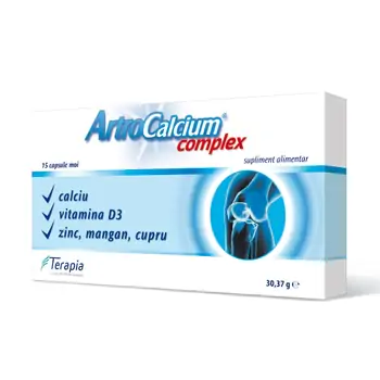 Oase, mușchi și articulații - ArtroCalcium Complex, 15 capsule, Terapia, farmaciamare.ro