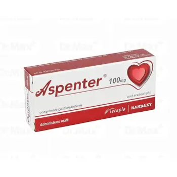 Afecțiuni circulatorii/venoase - Aspenter 100 mg, 28 comprimate, Terapia, farmaciamare.ro