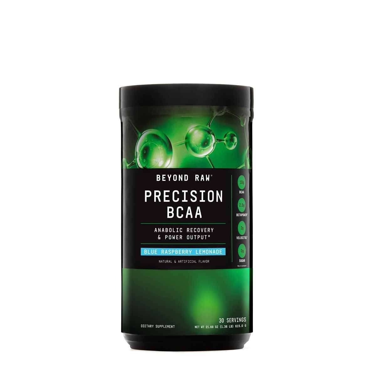 Preparate pentru efort (creșterea nivelului energetic) - Beyond Raw Precision BCAA, aminoacizi cu aroma de limonada de zmeura albastra, 615 g, GNC, farmaciamare.ro