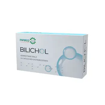 Afecțiuni ale ficatului si bilei - Bilichol, 24 capsule, Pharco, farmaciamare.ro