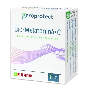 Somn și relaxare - Bio-Melatonina+C, 30 capsule, Parapharm, farmaciamare.ro