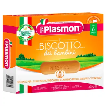 Alimente și băuturi pentru copii - Biscuiti cu vitamine 6 luni+, 320g, Plasmon, farmaciamare.ro