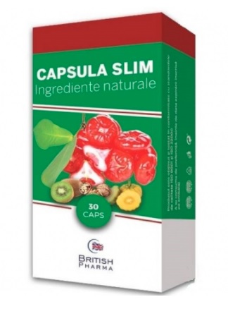 Slăbire  - Capsula Slim, 30 capsule, British Pharm, farmaciamare.ro