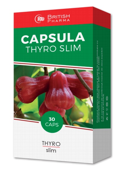 Slăbire  - Capsula Thyro Slim, 30 capsule, British Pharm, farmaciamare.ro