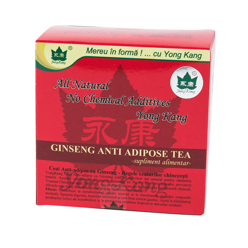 Ceaiuri - Ceai antiadipos cu Ginseng, 30 plicuri, Yong Kang, farmaciamare.ro
