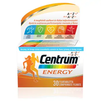 Multivitamine și minerale - Centrum Energy Complet A la Zinc, 30 comprimate, Gsk, farmaciamare.ro