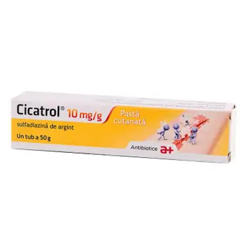 Cicatrizante - Cicatrol pasta cutanata 10mg/g, 50g, Antibiotice, farmaciamare.ro