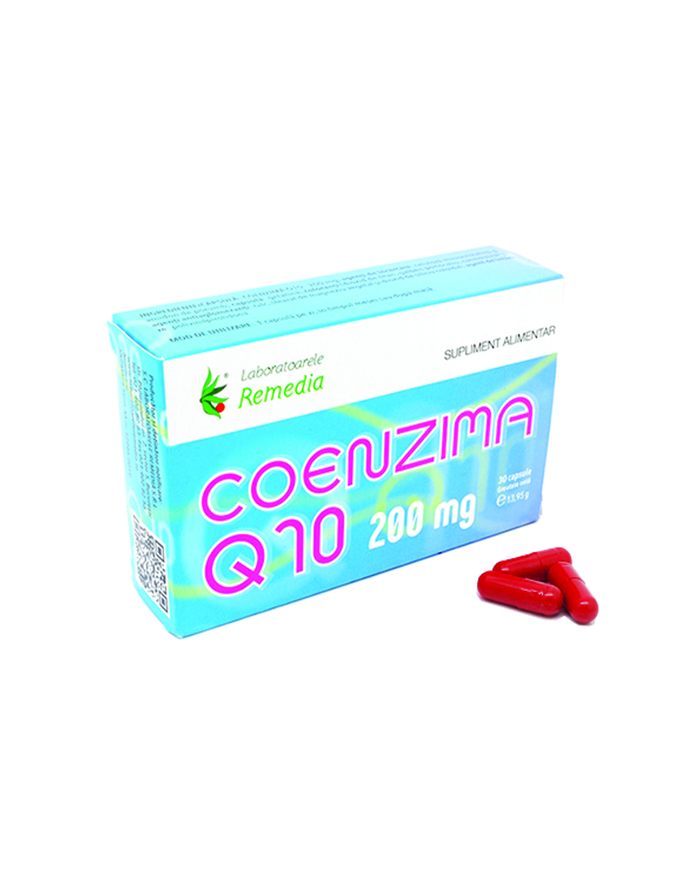Afecțiuni circulatorii - Coenzima Q10 200 mg, 30 capsule, Remedia, farmaciamare.ro