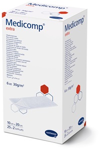 Plasturi și pansamente - Comprese sterile Medicomp Extra, 10 x 20 cm, 25 bucati, Hartmann, farmaciamare.ro