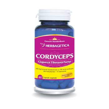 Tonice generale - Cordyceps, 60 capsule, Herbagetica, farmaciamare.ro