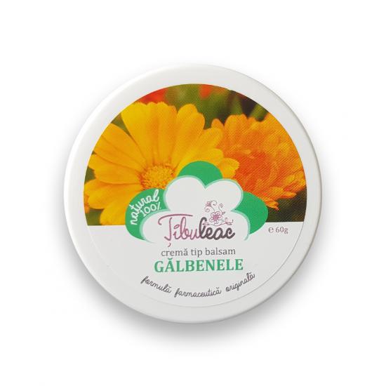 Creme și unguente naturale - Crema tip balsam galbenele, 60 g, Tibuleac Plant, farmaciamare.ro