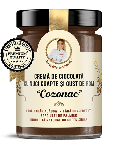 Gustări sănătoase - Crema de nuci cu arahide Cozonac, Secretele Ramonei, 350g, Remedia, farmaciamare.ro