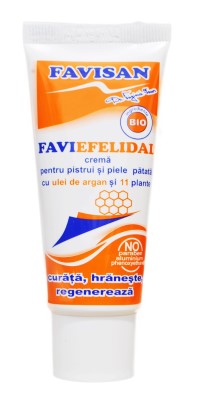 Îngrijirea tenului - Crema tip unguent pentru pistrui și piele patata Faviefelidal, 40 ml, Favisan, farmaciamare.ro