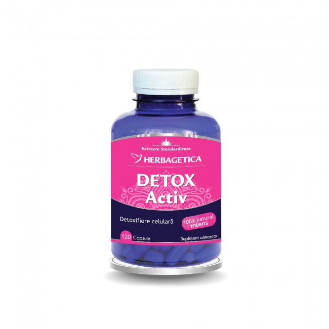Detoxifiere - Detox Activ, 120 capsule, Herbagetica, farmaciamare.ro