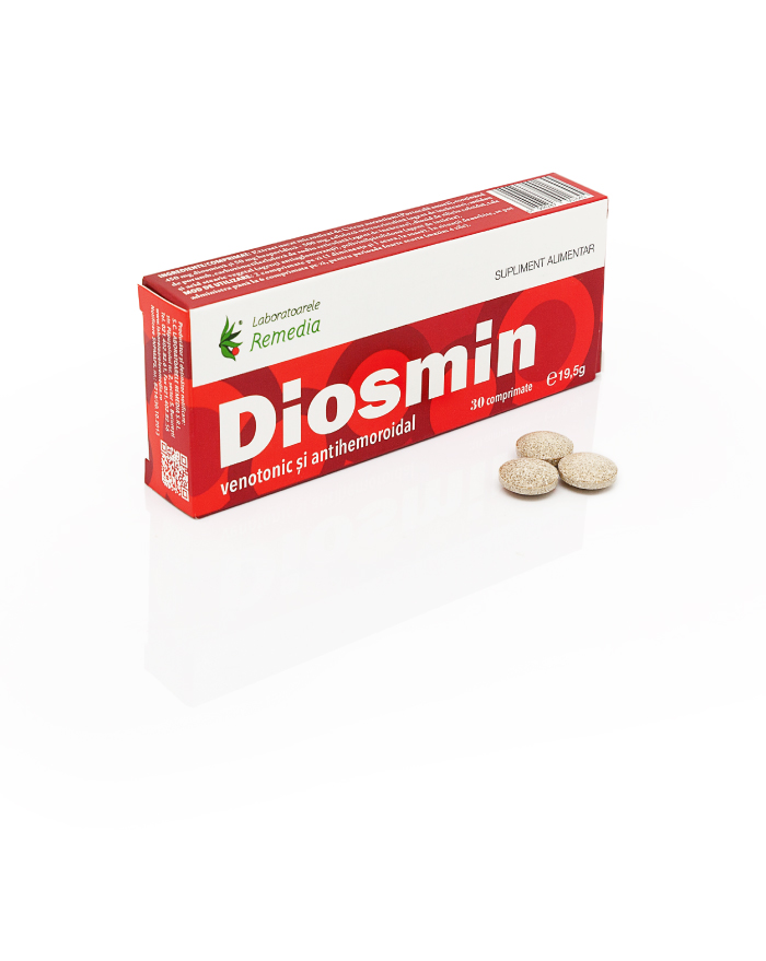 Afecțiuni circulatorii - Diosmin, 30 comprimate, Remedia, farmaciamare.ro