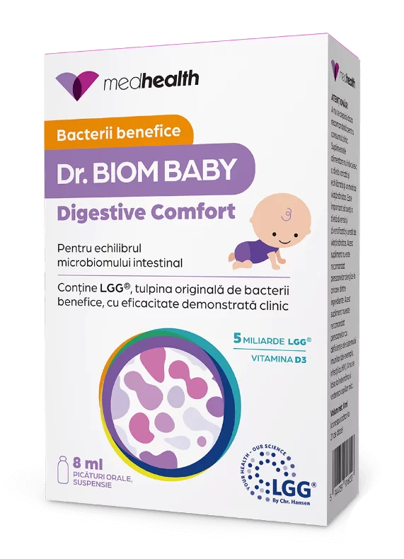Probiotice si prebiotice - Dr. Biom Baby Digestive Comfort, 8 ml, ND Medhealth, farmaciamare.ro