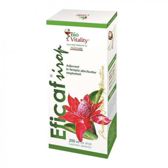 Răceală, gripă și tuse - Eficaf sirop, 200 ml, Bio Vitality, farmaciamare.ro