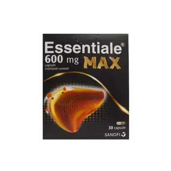 Afecțiuni ale ficatului si bilei - Essentiale MAX 600mg, 30 capsule, Sanofi, farmaciamare.ro