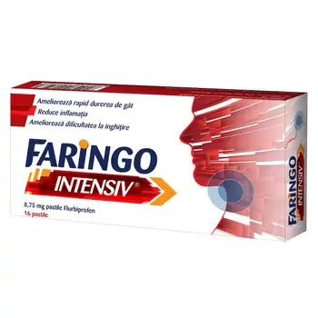 Răceală, gripă, tuse - Faringo Intensiv 8,75 mg,16 pastile, Terapia, farmaciamare.ro