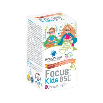 Sănătatea copiilor - Focus Kids BSL, 60 capsule, Helcor, farmaciamare.ro