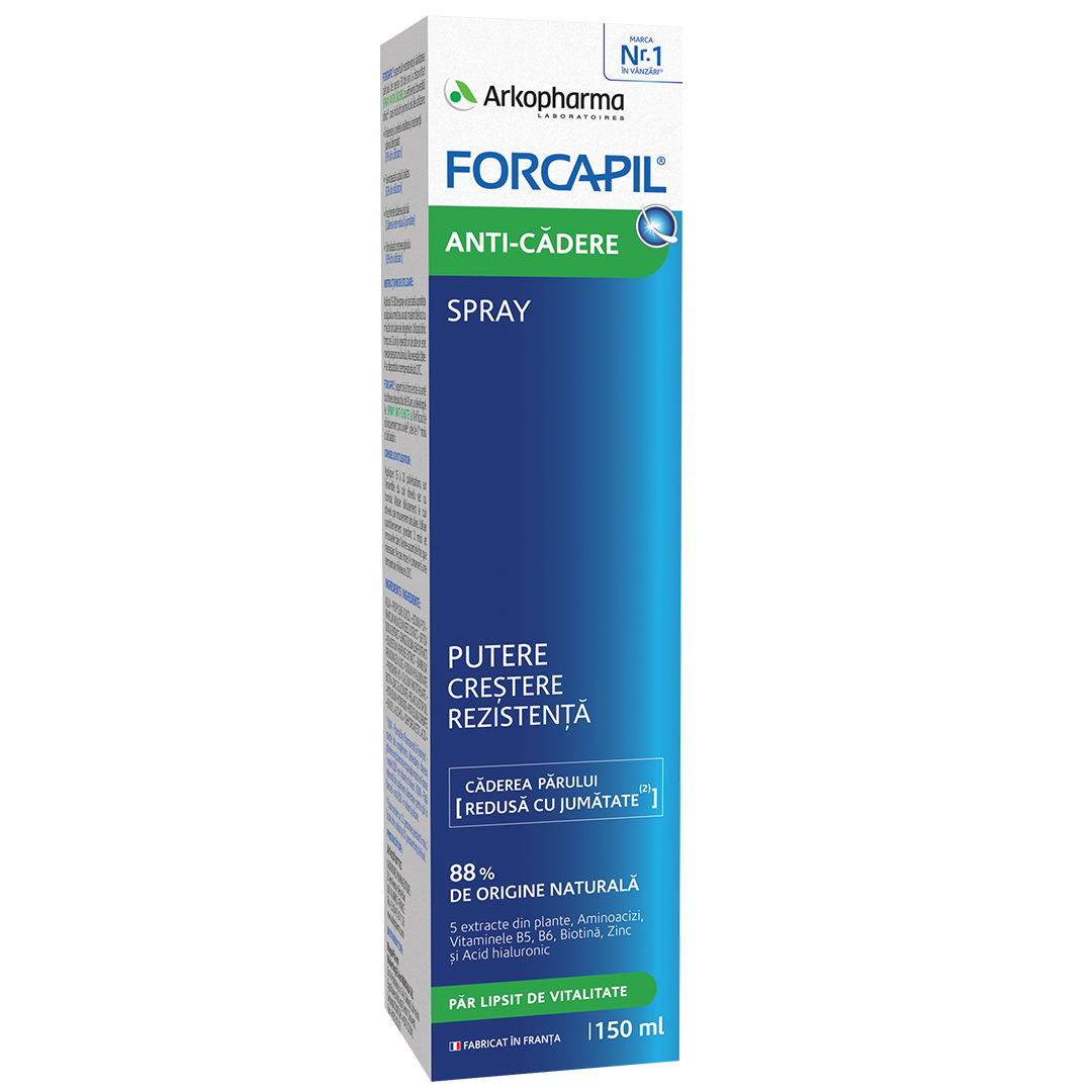 Îngrijirea părului  - Forcapil lotiune spray, 150ml, Arkopharma, farmaciamare.ro