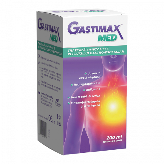 Sistemul digestiv - Gastimax MED suspensie orala, 200ml, Fiterman, farmaciamare.ro