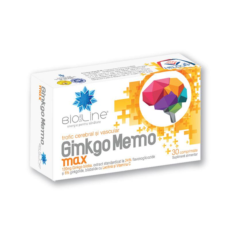 Memorie și concentrare - Ginkgo Memo Max, 30 capsule, Helcor, farmaciamare.ro