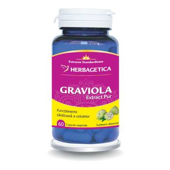Tonice generale - Graviola, 60 capsule vegetale, Herbagetica, farmaciamare.ro