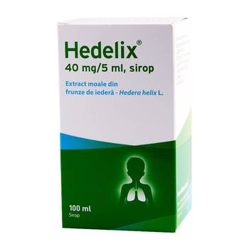 Răceală, gripă, tuse - Hedelix Sirop 40mg/5ml, 100ml, Krewel, farmaciamare.ro