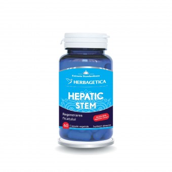 Afecțiuni hepato-biliare - Hepatic+ Stem, 60 capsule, Herbagetica, farmaciamare.ro