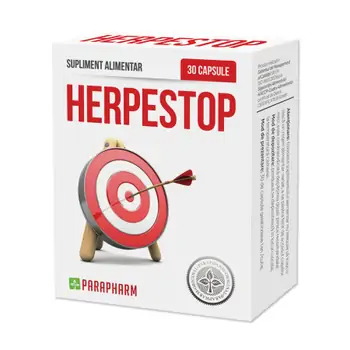 Afecțiuni cutanate - Herpes Stop, 30 capsule, Parapharm
, farmaciamare.ro