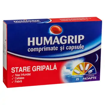 Răceală, gripă, tuse - Humagrip, 16 comprimate, Urgo, farmaciamare.ro