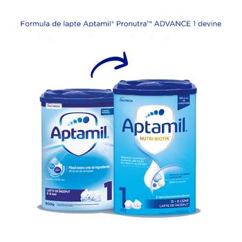 Alimente și băuturi pentru copii - Lapte praf Aptamil NUTRI-BIOTIK 1 pentru 0-6 luni, 800g, Nutricia, farmaciamare.ro