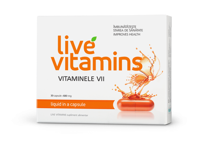 Multivitamine și minerale - Live Vitamins, 30 capsule, Vitaslim, farmaciamare.ro