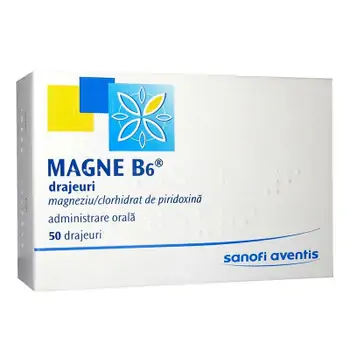 Sănătatea sistemului nervos - Magne B6, 50 drajeuri, Sanofi, farmaciamare.ro