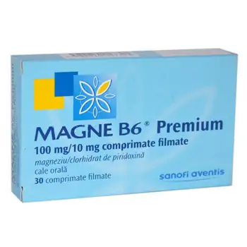 Sănătatea sistemului nervos - Magne B6 Premium 100/10mg, 30 comprimate, Sanofi, farmaciamare.ro