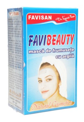 Îngrijirea tenului - Masca cu argila Favibeauty, 100 g, Favisan, farmaciamare.ro
