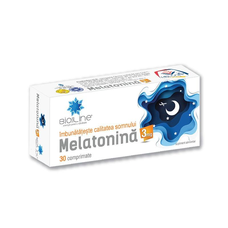 Somn și relaxare - Melatonina 3mg, 30 comprimate, Helcor, farmaciamare.ro