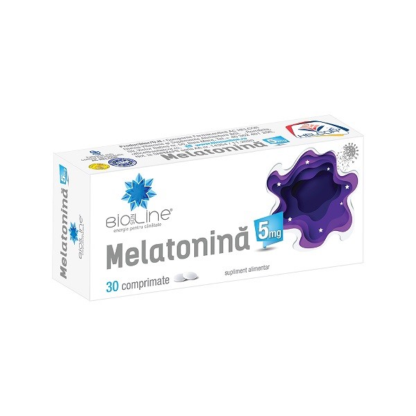 Somn și relaxare - Melatonina 5mg, 30 comprimate, Helcor, farmaciamare.ro