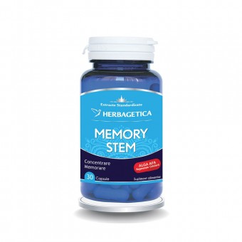 Memorie și concentrare - Memory Stem, 30 capsule, Herbagetica, farmaciamare.ro